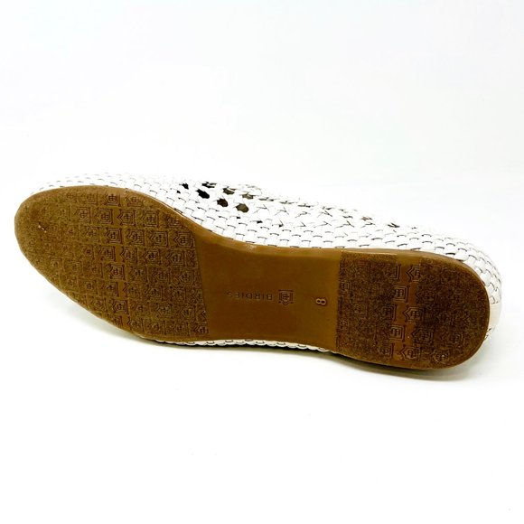 Birdies The Starling White Woven Womens Slip On Vegan Leather Loafers - Picture 5 of 5